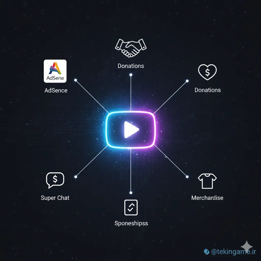 راهنمای جامع کسب درآمد برای یوتیوبرهای گیمینگ ایرانی: از AdSense تا حمایت مالی