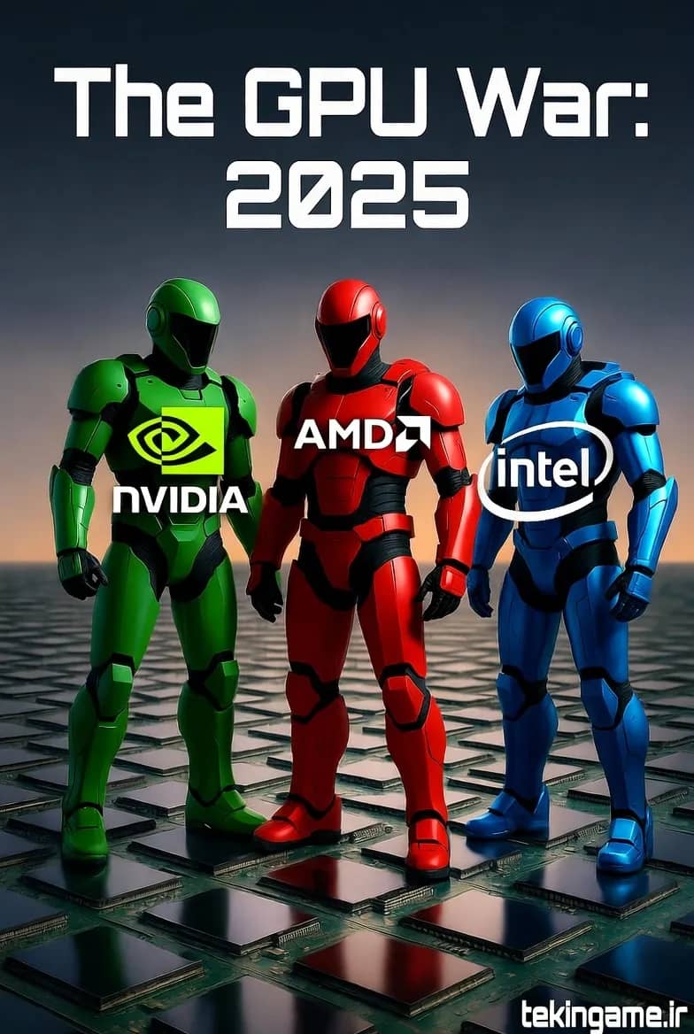 جنگ کارتهای گرافیک (2025): انویدیا, AMD و اینتل به کدام سو میروند? | تحلیل تکین پلاس