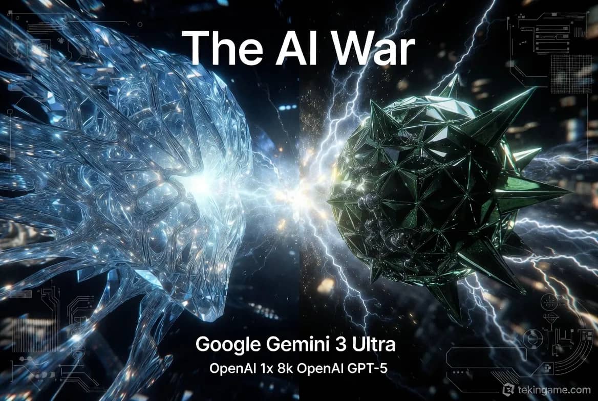 معركة القرن: Google Gemini 3 Ultra ضد OpenAI GPT-5 — من هو الذكاء الاصطناعي الأذكى حقًا؟ (تحليل حصري من Tekin Plus)