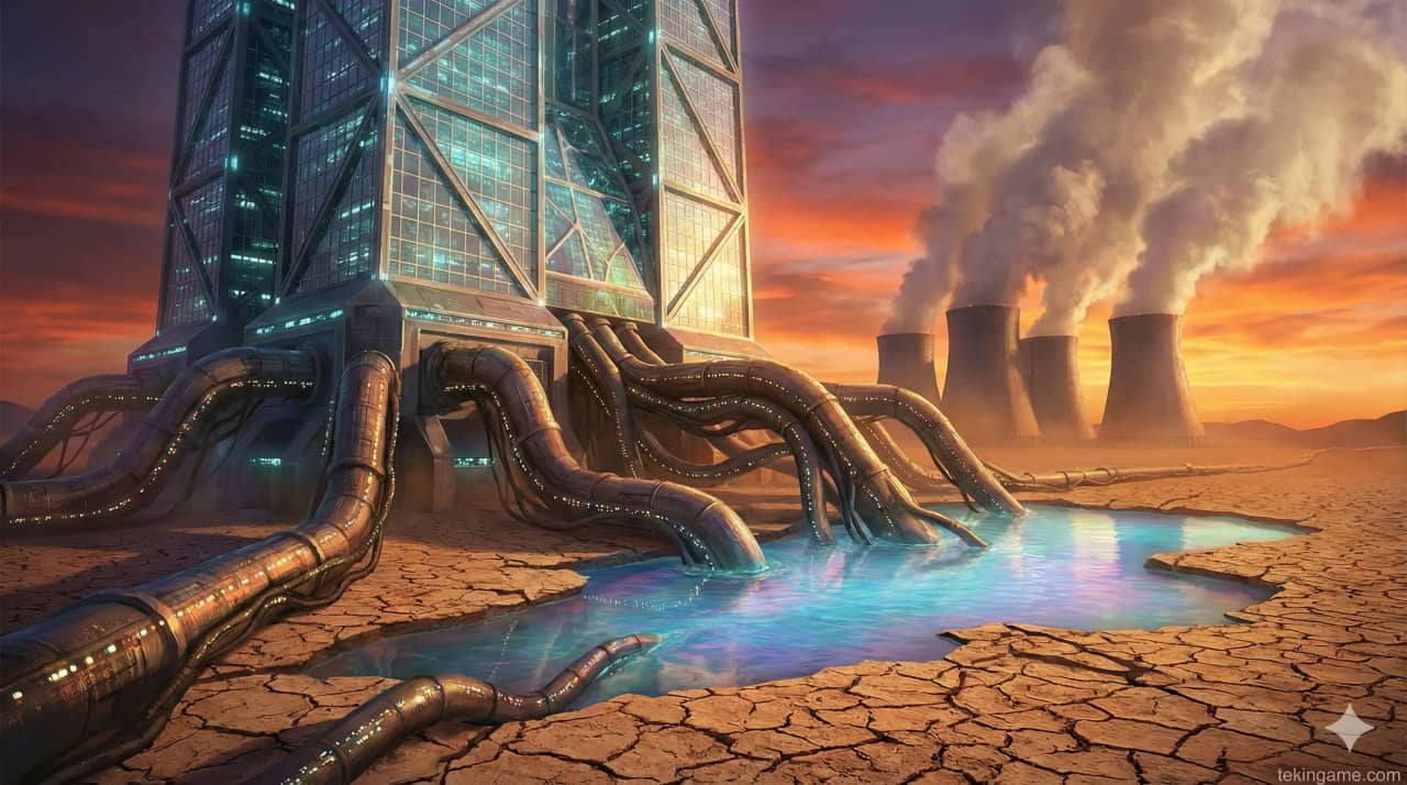 مصرف آب هوش مصنوعی: چرا AI تشنهتر از کل صنعت آبمعدنی شده است؟ (پرونده تحلیلی)