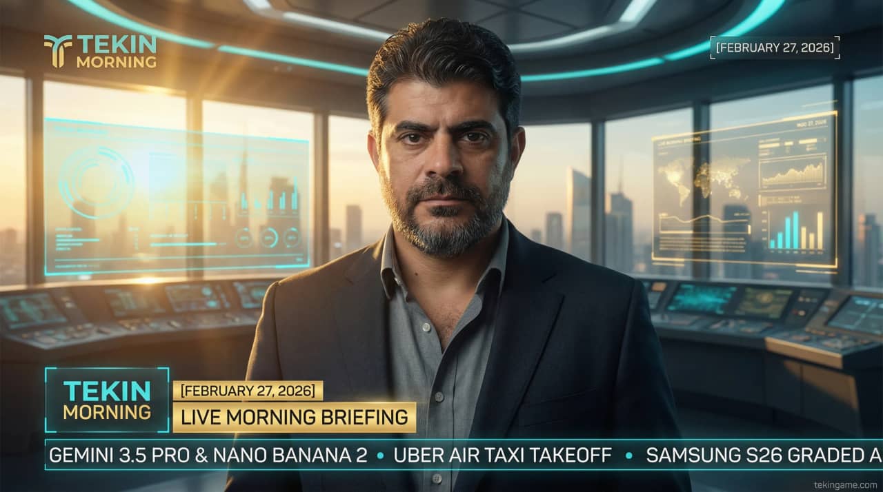 تيكين مورنينغ ۲۷ فبراير؛ تشريح العصر الجديد؛ من ولادة نانو بنانو ۲ إلى سيارات أوبر الطائرة وزلزال S26 من سامسونج