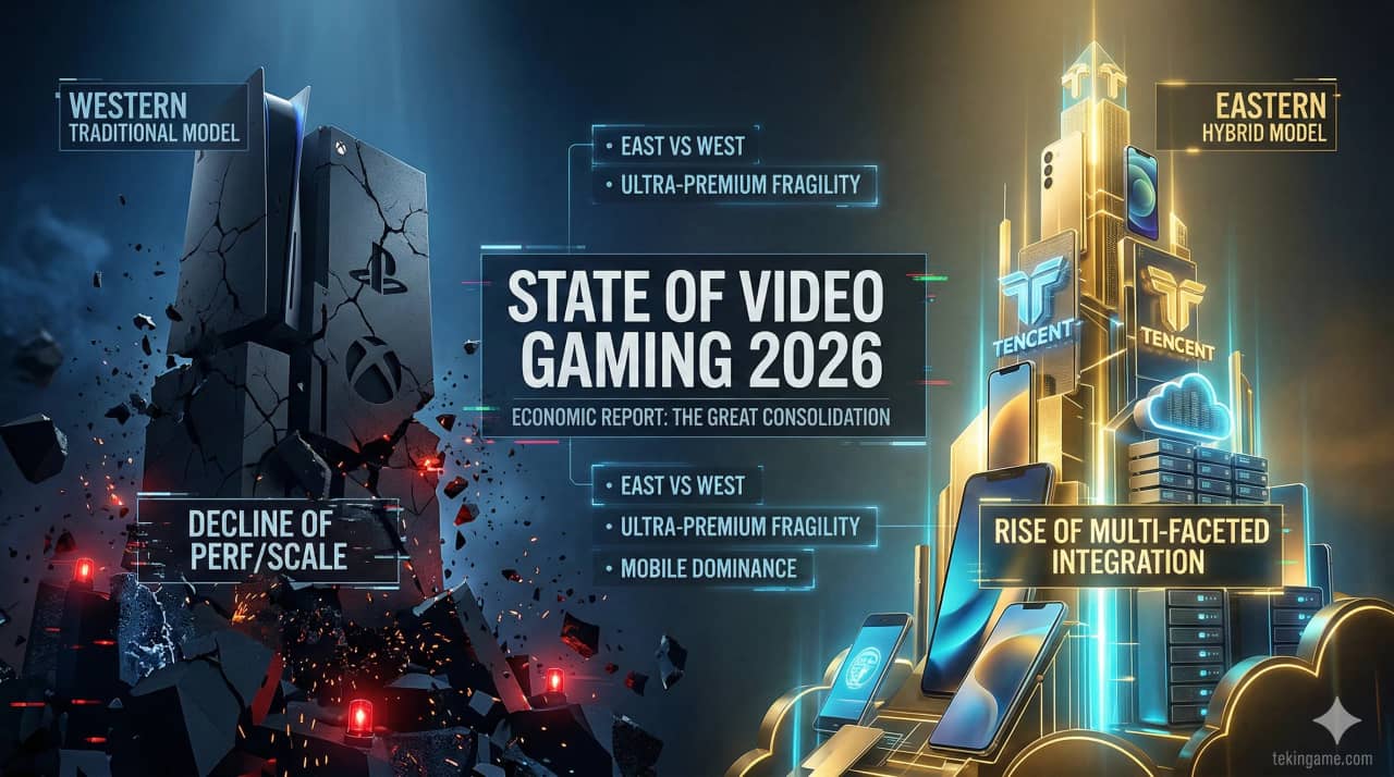 التقرير المروع لاقتصاد الألعاب لعام 2026: الانهيار الوشيك للإمبراطوريات الغربية والصعود القاسي للتنانين الصينية