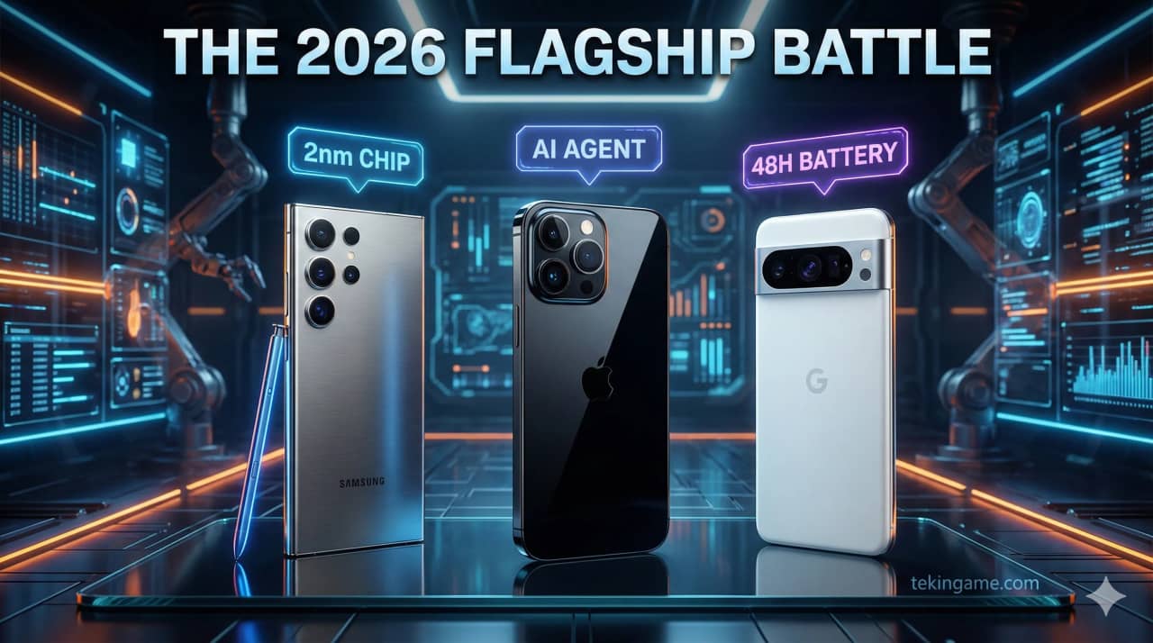 مقایسه گلکسی اس ۲۶ اولترا با آیفون ۱۷ پرو مکس و پیکسل ۱۰ پرو: نبرد پرچمداران ۲۰۲۶